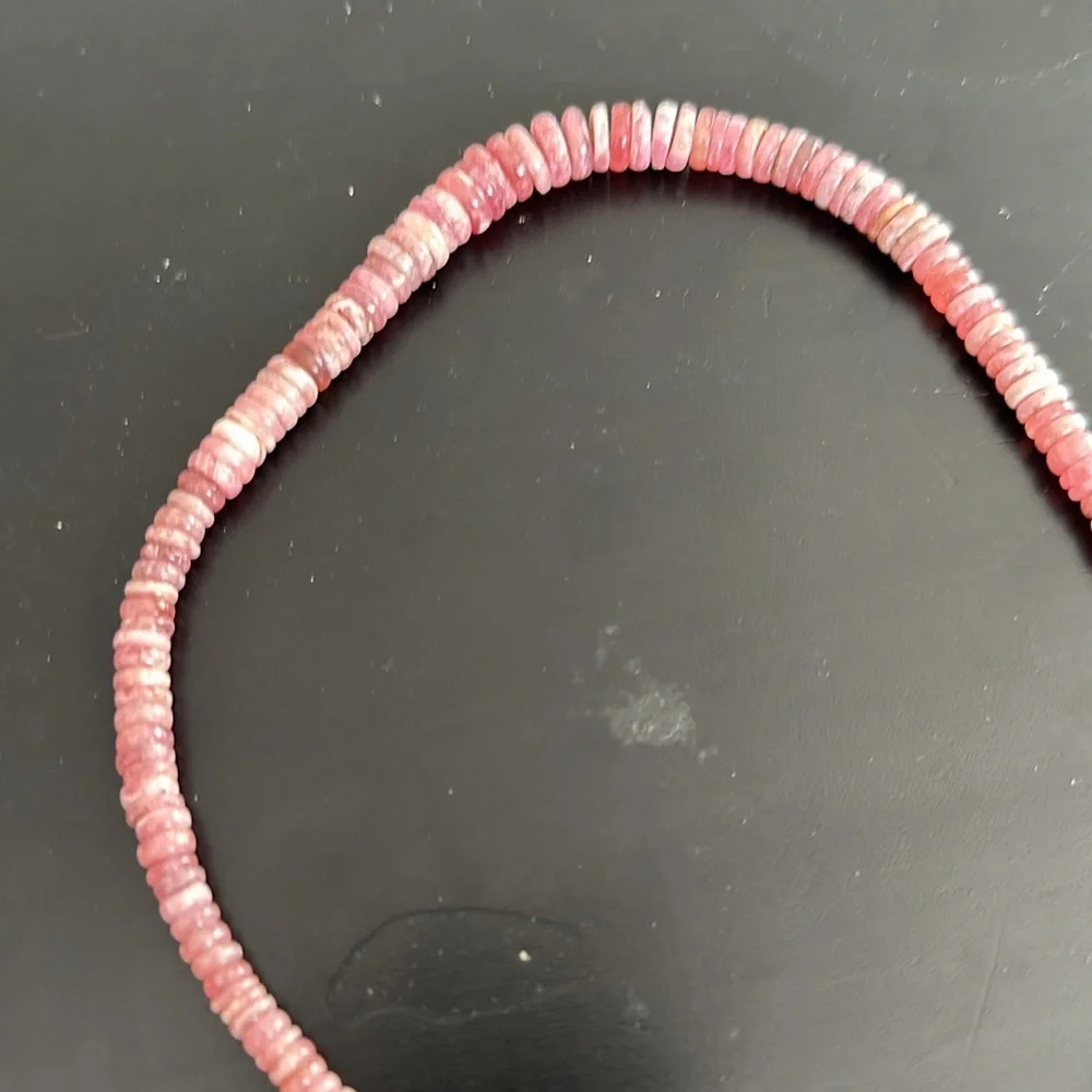 Rhodochrosite bead necklace by Jay King - Picture 6 of 13